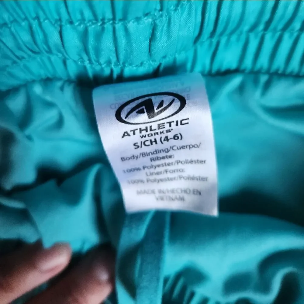 💕SET Athletic Works S (4-6) aqua shorts & matching raserback tank